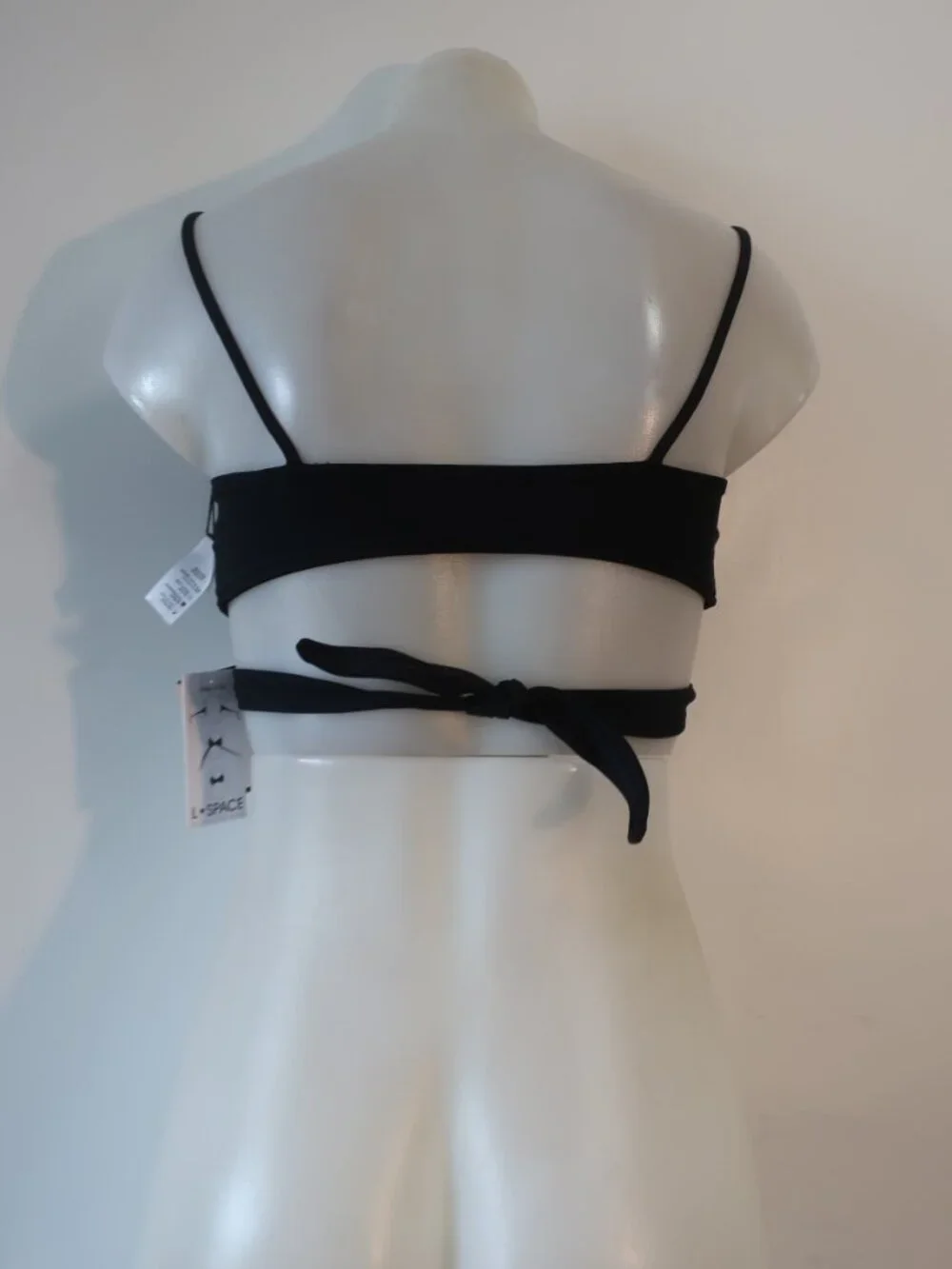 NWT Womens L*Space x Monica Wise Chloe Black (Item- 78) Swimwear Bikini Top M